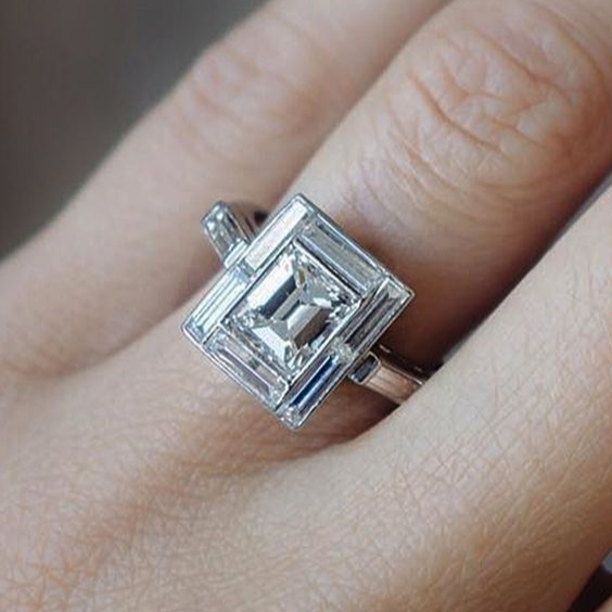 Vintage Cubic Glass Ring