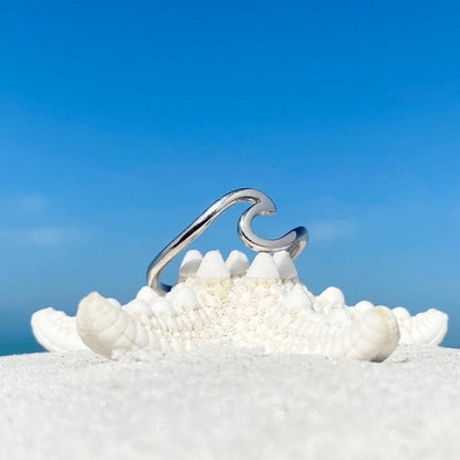 Silver Sea Wave Ring | Sustainable Ocean-Inspired Jewelry