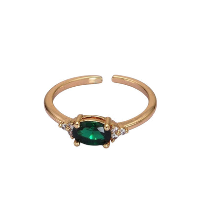 Adjustable Solitaire Birthstone Ring