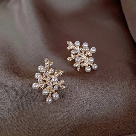 Sea Coral Pearl Earrings | Sustainable Ocean-Inspired Jewelry