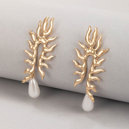 Coral Earrings with Freshwater Pearl Finish | Sustainable Ocean-Inspired Jewelry