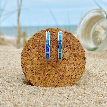 Luxury Silver and Opal Ocean Inspired Earrings | Sustainable Ocean-Inspired Jewelry
