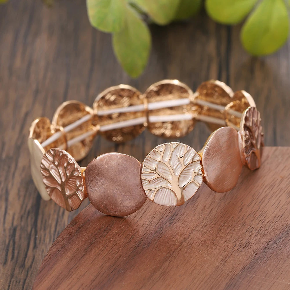 Vintage Rose Gold Nature Bracelet