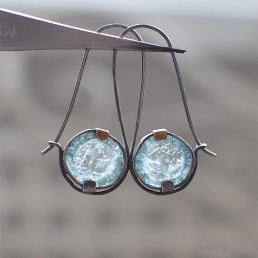 Vintage Ocean Crystal Earrings | Sustainable Ocean-Inspired Jewelry