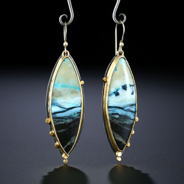 Vintage Ocean Silver Earrings | Sustainable Ocean-Inspired Jewelry