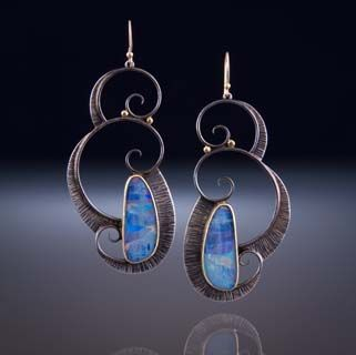 Vintage Blue Ocean Stone Earrings | Sustainable Ocean-Inspired Jewelry