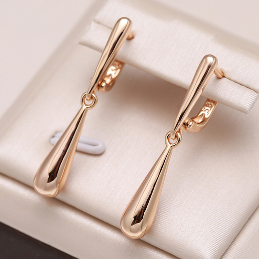 Elegant Golden Water Drop Earrings | Sustainable Ocean-Inspired Jewelry