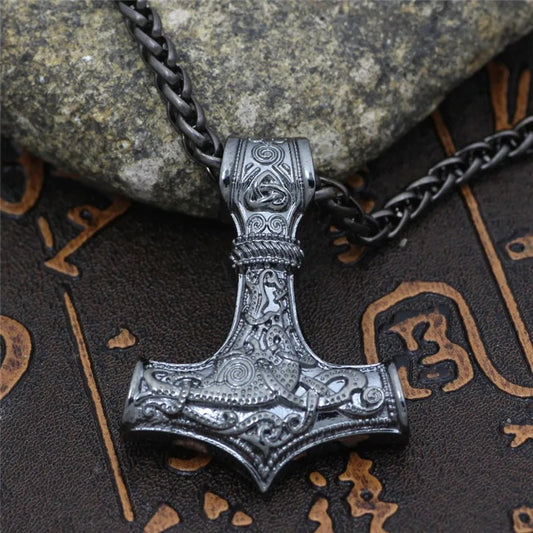 Vintage Silver Thor's Hammer Necklace